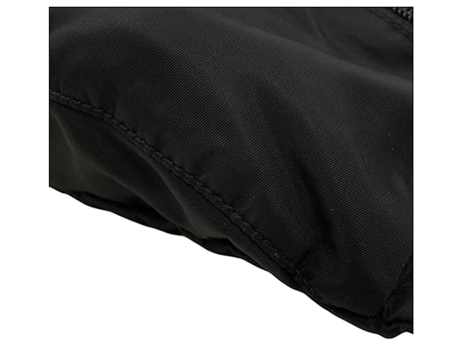 Borsa a tracolla in nylon nero Prada - vista 13