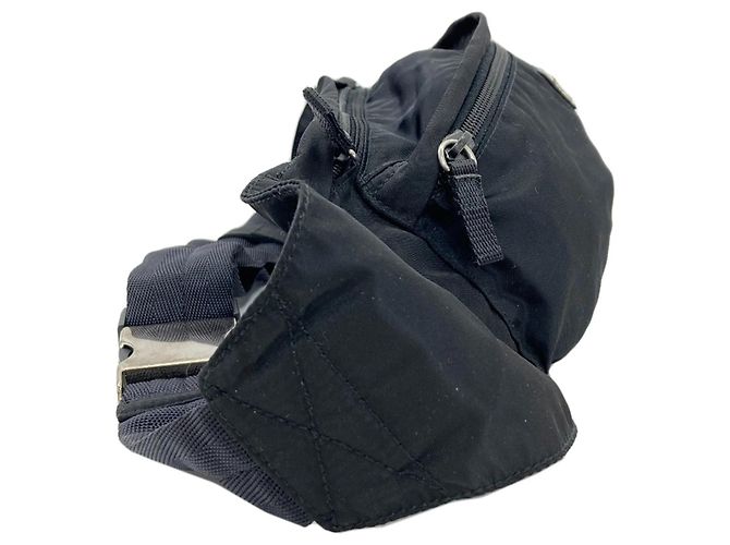 Borsa a tracolla in nylon nero Prada - vista 3