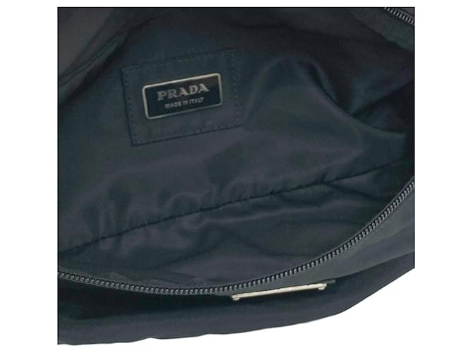 Borsa a tracolla in nylon nero Prada - vista 5