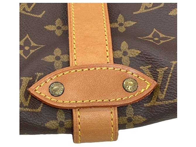 Borsa a Spalla Saumur 35 Louis Vuitton Marrone Monogramma - vista 12
