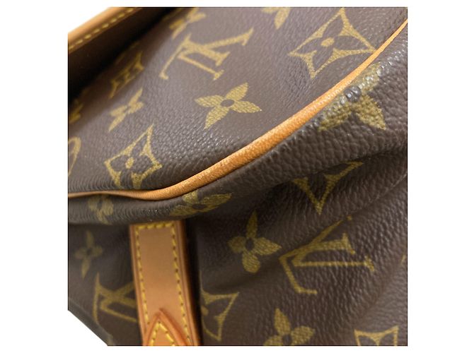 Borsa a Spalla Saumur 35 Louis Vuitton Marrone Monogramma - vista 23