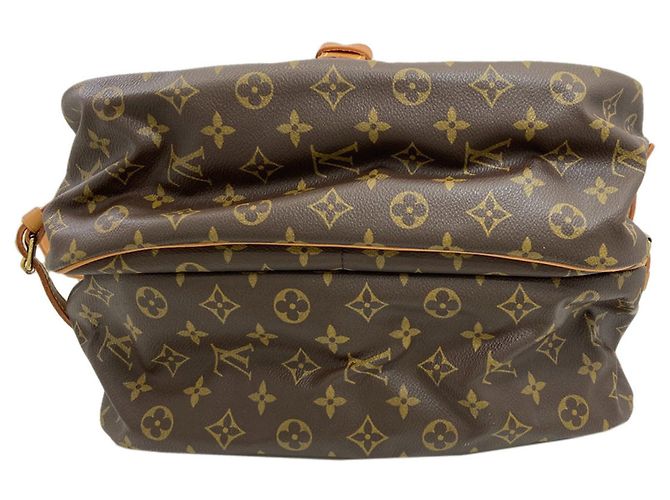 Borsa a Spalla Saumur 35 Louis Vuitton Marrone Monogramma - vista 4