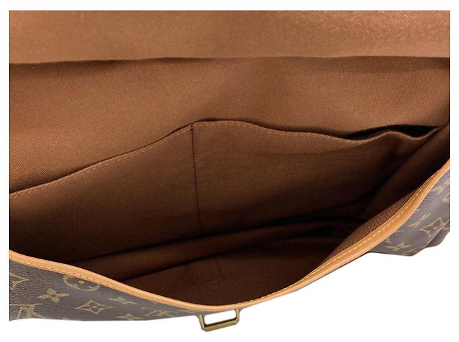 Borsa a Spalla Saumur 35 Louis Vuitton Marrone Monogramma - vista 6