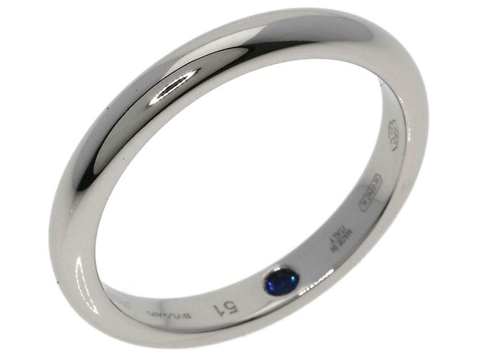 Bulgari Bvlgari Hochzeitsring mit innerem Saphir Silber - Ansicht 2