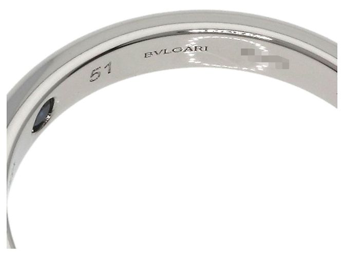 Bulgari Bvlgari Hochzeitsring mit innerem Saphir Silber - Ansicht 6