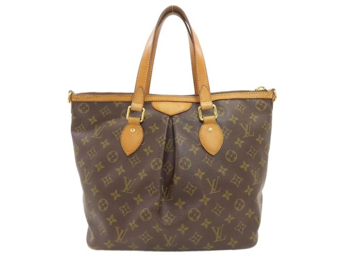 Borsa Tote Palermo PM di Louis Vuitton Marrone Monogramma - vista 2