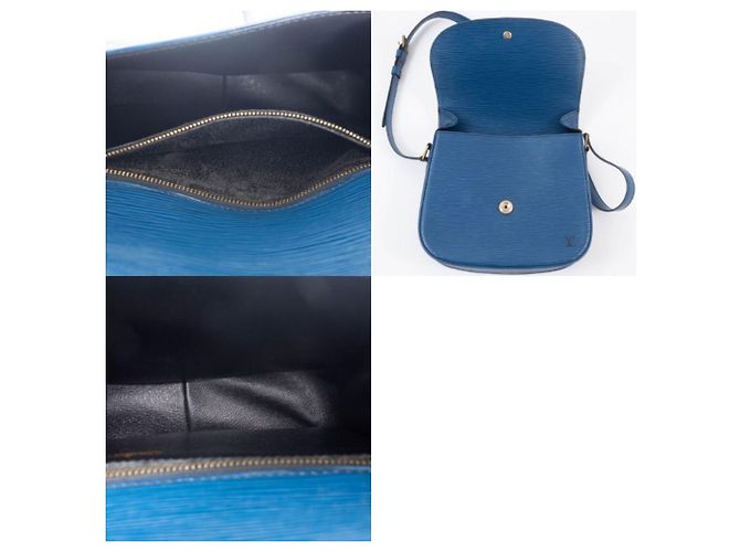 Borsa a Spalla Saint-Cloud in Pelle Epi Louis Vuitton Blu - vista 15