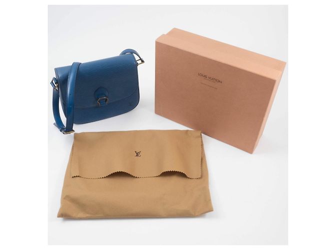 Borsa a Spalla Saint-Cloud in Pelle Epi Louis Vuitton Blu - vista 16