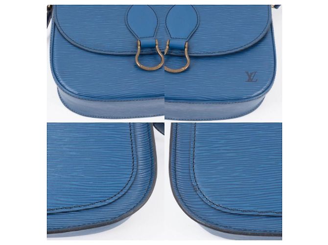 Borsa a Spalla Saint-Cloud in Pelle Epi Louis Vuitton Blu - vista 17