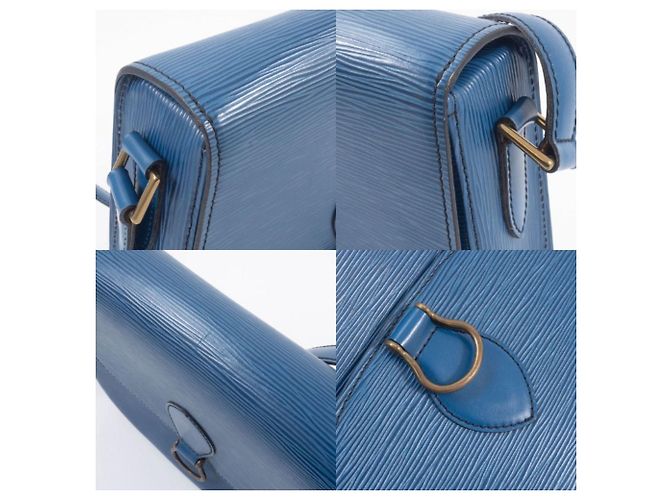 Borsa a Spalla Saint-Cloud in Pelle Epi Louis Vuitton Blu - vista 18
