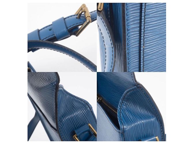 Borsa a Spalla Saint-Cloud in Pelle Epi Louis Vuitton Blu - vista 19