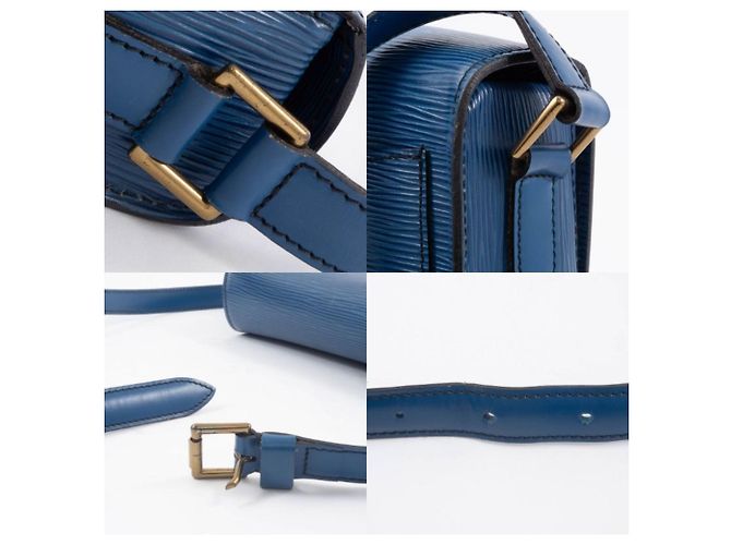 Borsa a Spalla Saint-Cloud in Pelle Epi Louis Vuitton Blu - vista 20