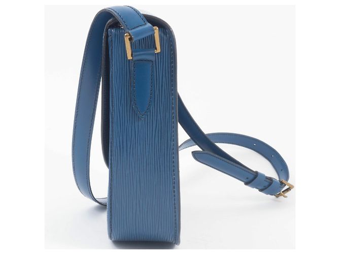 Borsa a Spalla Saint-Cloud in Pelle Epi Louis Vuitton Blu - vista 5