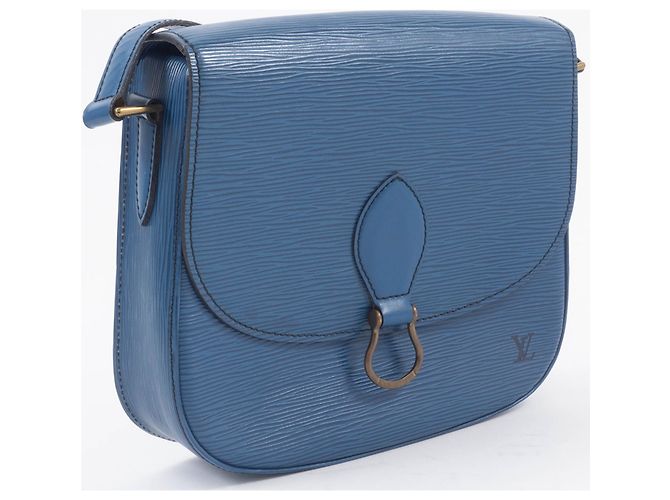 Borsa a Spalla Saint-Cloud in Pelle Epi Louis Vuitton Blu - vista 8