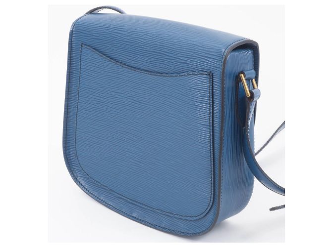 Borsa a Spalla Saint-Cloud in Pelle Epi Louis Vuitton Blu - vista 9