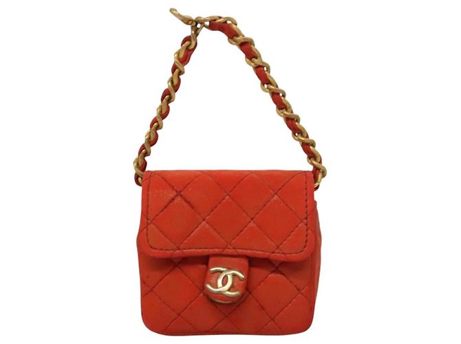 Chanel Mini Matelassé Charm Arancione - vista 2