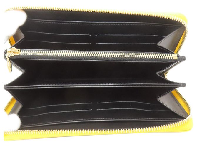 Carteira Zippy Louis Vuitton M91571 Preto Amarelo - vista 4