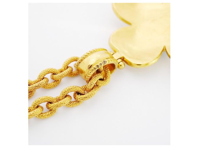Collana con motivo floreale Chanel Coco Mark Nero D'oro - vista 7