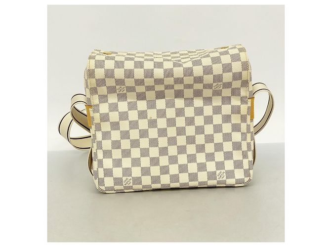 Borsa a Spalla Naviglio Damier Azur di Louis Vuitton Bianco - vista 12