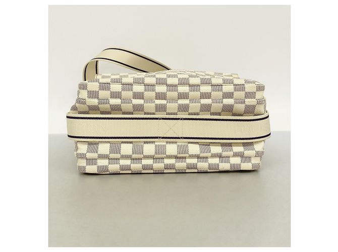 Borsa a Spalla Naviglio Damier Azur di Louis Vuitton Bianco - vista 3