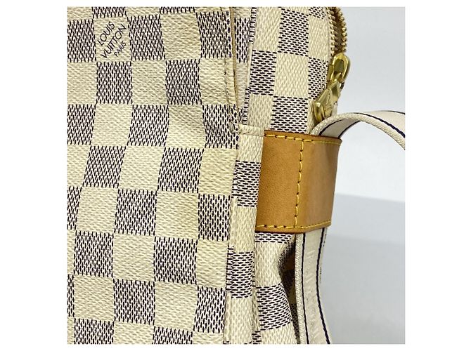Borsa a Spalla Naviglio Damier Azur di Louis Vuitton Bianco - vista 9