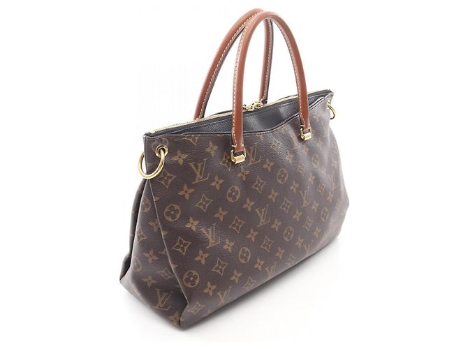 Borsa Pallas Louis Vuitton Marrone Nero Monogramma - vista 2