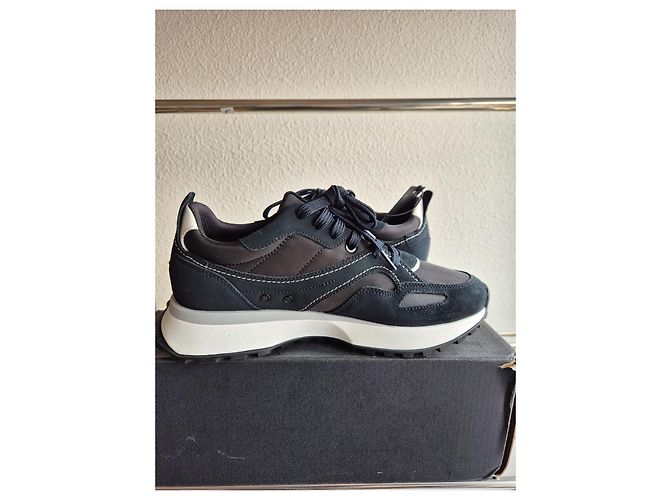 Sneakers Hugo Boss in pelle blu navy - vista 2