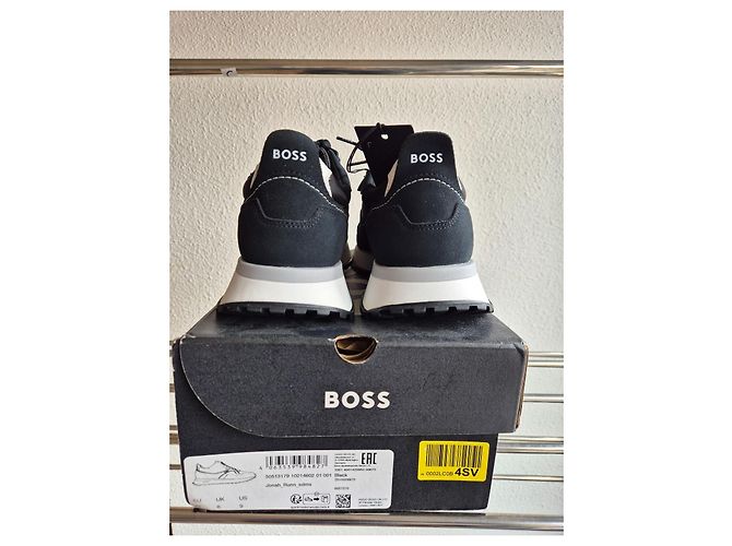 Sneakers Hugo Boss in pelle blu navy - vista 6