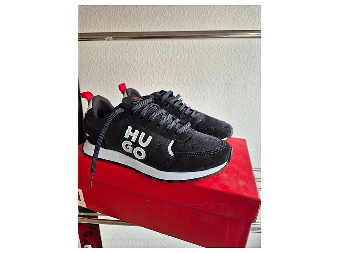 Sneakers Hugo Boss Ice line in pelle nera Nero - vista 3