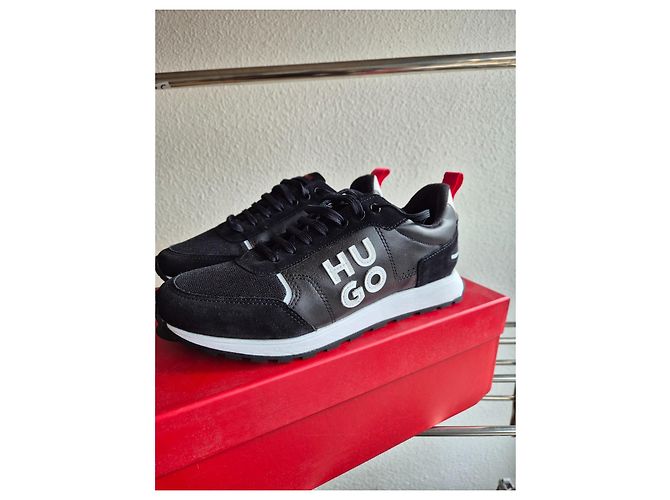 Sneakers Hugo Boss Ice line in pelle nera Nero - vista 4