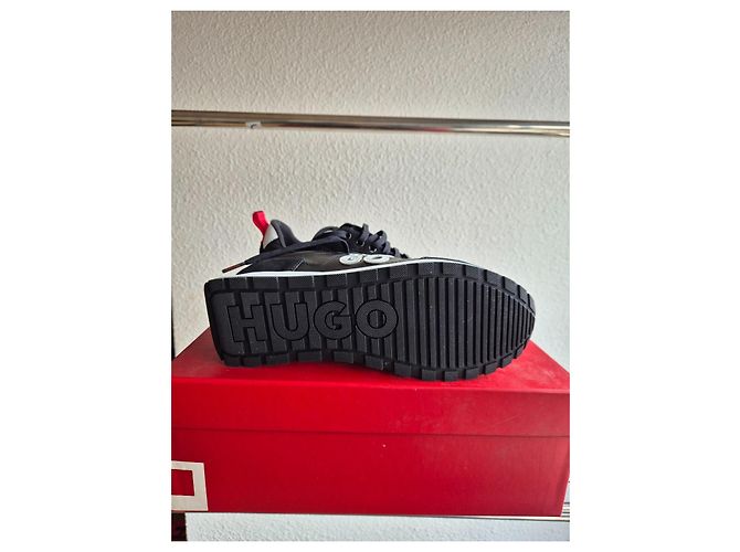 Sneakers Hugo Boss Ice line in pelle nera Nero - vista 5