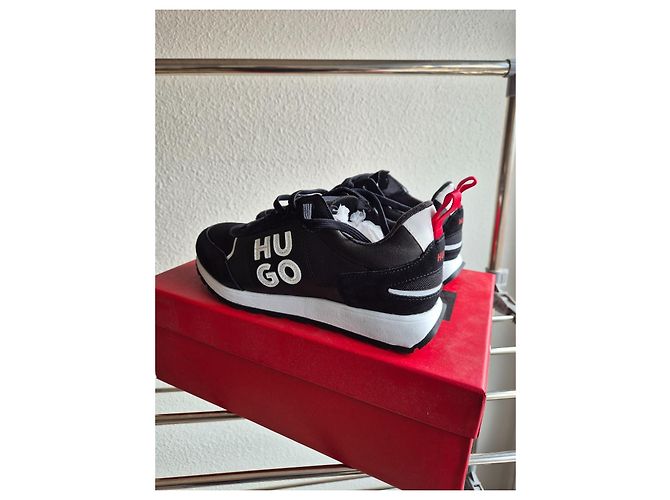 Sneakers Hugo Boss Ice line in pelle nera Nero - vista 6