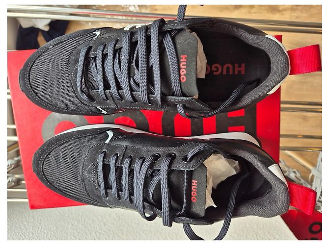 Sneakers Hugo Boss Ice line in pelle nera Nero - vista 8