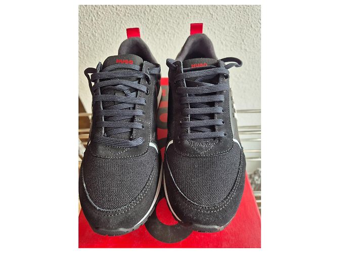 Sneakers Hugo Boss Ice line in pelle nera Nero - vista 9