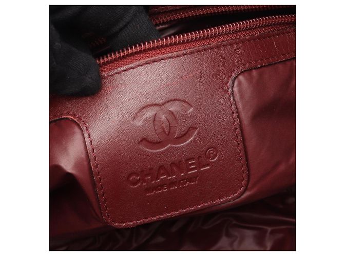 Borsa Tote Piccola Chanel Coco Cocoon Nero Bordò - vista 4