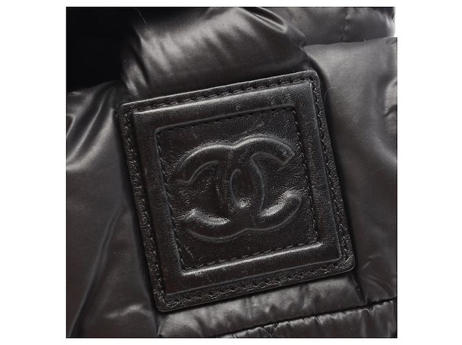 Borsa Tote Piccola Chanel Coco Cocoon Nero Bordò - vista 8