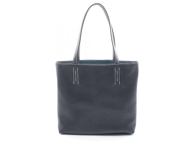 Borsa Tote Double Sens 28 di Hermès Blu Blu navy - vista 5