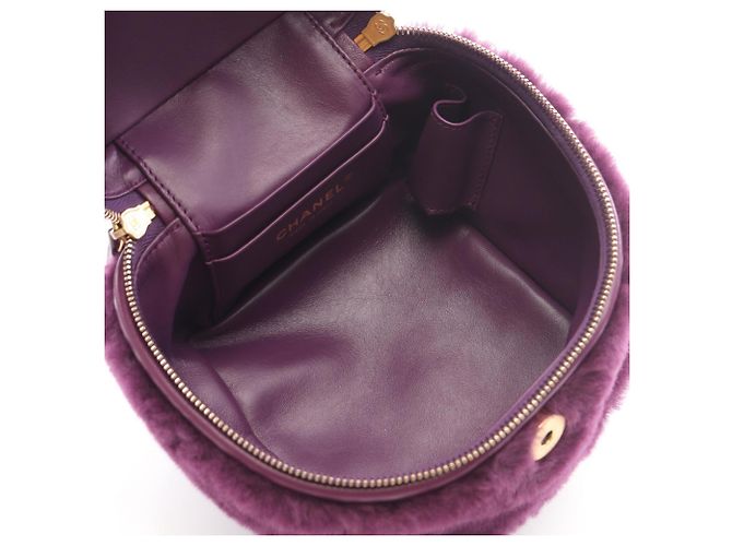 Borsa a Spalla Vanity Matelassé Chanel Porpora - vista 3