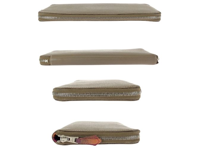 Hermès Azap Lang Wallet aus Epsom-Leder Beige Taupe - Ansicht 10