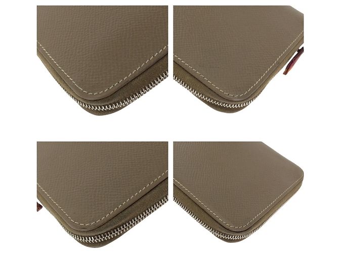 Hermès Azap Lang Wallet aus Epsom-Leder Beige Taupe - Ansicht 4