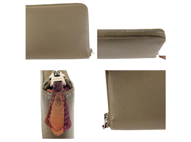 Hermès Azap Lang Wallet aus Epsom-Leder Beige Taupe - Ansicht 6