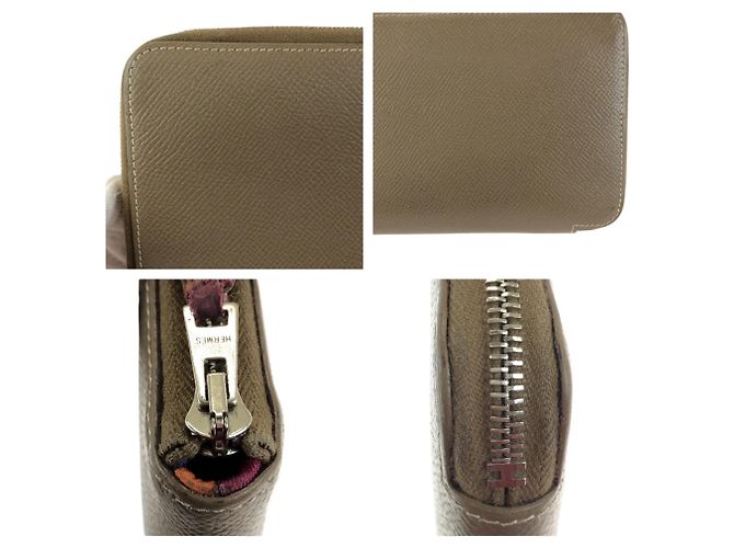 Hermès Azap Lang Wallet aus Epsom-Leder Beige Taupe - Ansicht 7