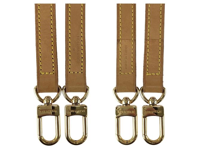 Cinghia a spalla in pelle beige e marrone Louis Vuitton - vista 5