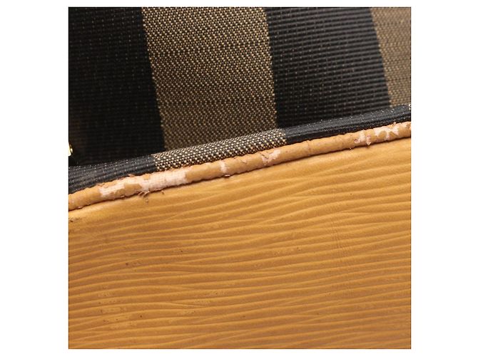 Zaino/Borsa Fendi Pequin Marrone Nero Beige - vista 9