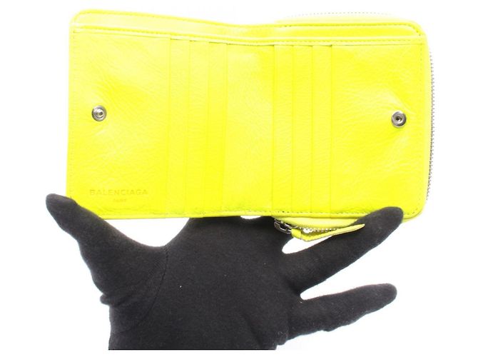 Portafoglio zip classico Balenciaga Giallo - vista 4