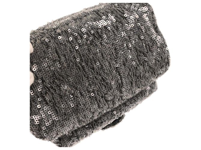 Chanel Waterfall Sequins with Leather Mini Black - view 7