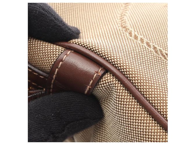 Borsa a Spalla in Jacquard con Logo Prada Marrone Beige - vista 13