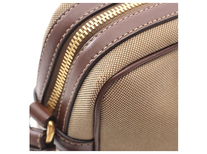 Borsa a Spalla in Jacquard con Logo Prada Marrone Beige - vista 14