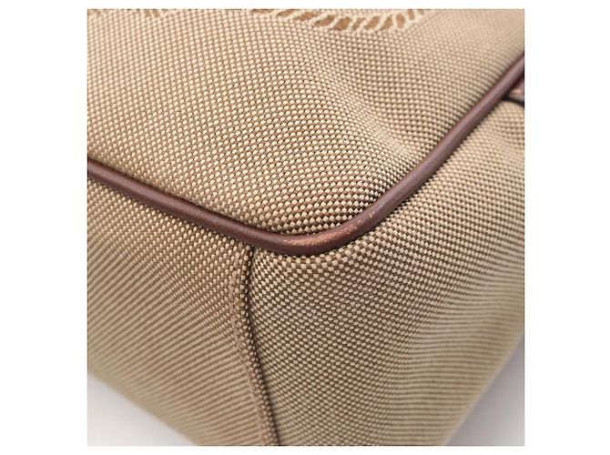 Borsa a Spalla in Jacquard con Logo Prada Marrone Beige - vista 6