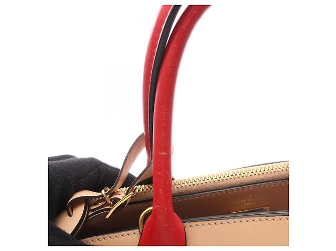 Louis Vuitton City Steamer MM Handtasche Schwarz Rot Beige - Ansicht 12